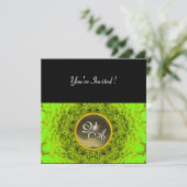 GREEN DAHLIA, AGATA, heldergroen, zwart geel Kaart (Staand voorkant)