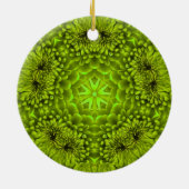 GREEN DAHLIA EMERALD MONOGRAM KERAMISCH ORNAMENT (Achterkant)