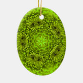 GREEN DAHLIA EMERALD MONOGRAM KERAMISCH ORNAMENT (Achterkant)