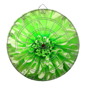 Green Dahlia Flower Dartbord