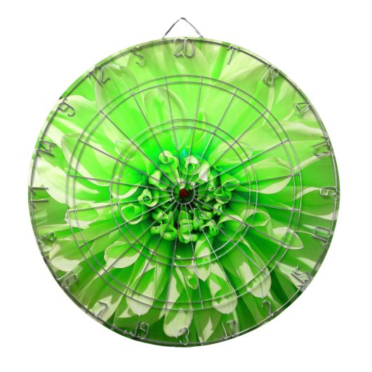 Green Dahlia Flower Dartbord (Voorkant)