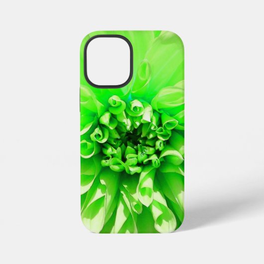 Green Dahlia Flower iPhone Hoesje (Achterkant)