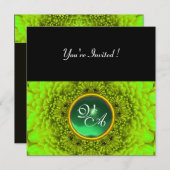 GREEN DAHLIA, JADE, felgroen, zwart geel Kaart (Voorkant / Achterkant)