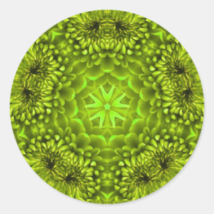GREEN DAHLIA RONDE STICKER