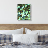 Green Daisies Abstract modern design Canvas Afdruk (Insitu (Slaapkamer))