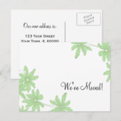 Green Daisies Change of Address Aankondigingskaart (Voorkant / Achterkant)