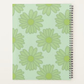Green Daisies op Green_Floral Patroon Script Planner (Achterkant)