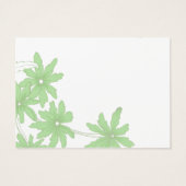 Green Daisies Wedding Charity Favor Card Visitekaartjes (Achterkant)