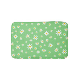 Green Daisy Bath Mat