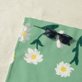 Green Daisy Beach Towel Strandlaken (In situ)