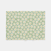 Green Daisy Blanket Fleece Deken (Voorkant (Horizontaal))