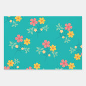 Green Daisy  Bouquet Pattern Inpakpapier Vel (Voorkant)
