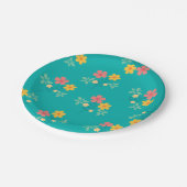 Green Daisy  Bouquet Pattern Papieren Bordje (Gekanteld)