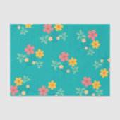 Green Daisy  Bouquet Pattern Tissuepapier (Voorkant)