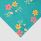 Green Daisy  Bouquet Pattern Tissuepapier (Detail)