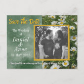 Green Daisy Christelijk Save the Date Briefkaart (Voorkant)