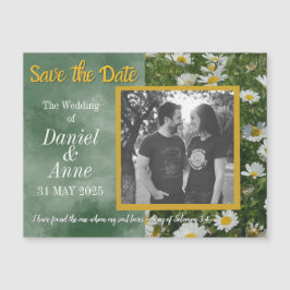 Green Daisy Christelijk Save the Date Magnetische