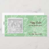 Green Daisy Easter-fotokaarten Feestdagenkaart (Voorkant / Achterkant)