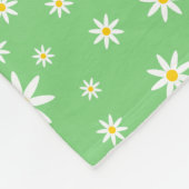Green Daisy Fleece Blanket Deken (Hoek)