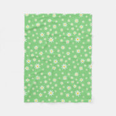 Green Daisy Fleece Blanket Deken (Voorkant)