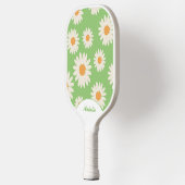 Green Daisy Floral Retro Pickleball Paddle (Links)