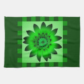 Green Daisy Flower #2 Kitchen Towel Theedoek (Horizontaal)