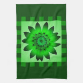 Green Daisy Flower #2 Kitchen Towel Theedoek (Verticaal)