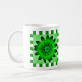Green Daisy Flower, Pattern Stripes - Mok (Links)