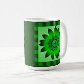 Green Daisy Flower, Pattern Stripes - Mok (Voorkant rechts)