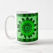 Green Daisy Flower, Pattern Stripes - Mok (Links)