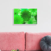 Green Daisy Flower Photo Canvas Wall Art Print (Insitu (Woonkamer))