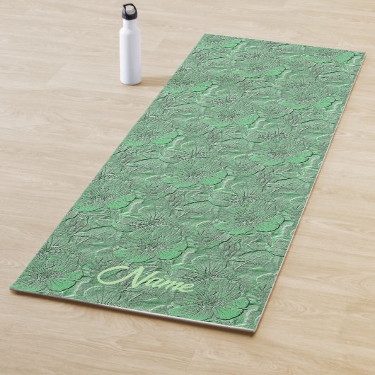 Green Daisy Flowers Natuur Art gepersonaliseerd Yogamat (In situ)