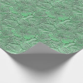 Green Daisy Flowers Natuur Art Pattern Cadeaupapier (Hoek)