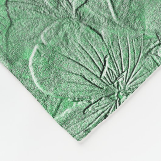 Green Daisy Flowers Natuur Art Pattern Fleece Deken (Hoek)