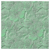 Green Daisy Flowers Natuur Art Pattern Stof (Close Up)