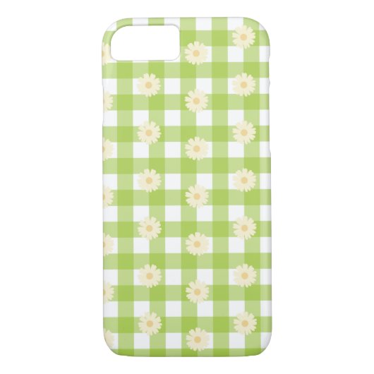 Green Daisy Gingham Pattern Case-Mate iPhone Case (Achterkant)