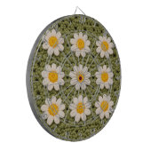 Green Daisy Granny Square Crochet Pattern Floral Dartbord (Voorkant Links)