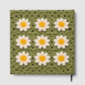 Green Daisy Granny Square Crochet Pattern Floral Gastenboek (Achterkant)