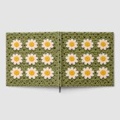 Green Daisy Granny Square Crochet Pattern Floral Gastenboek (Volledig)
