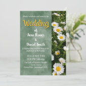 Green Daisy katholieke bruiloft Kaart (Staand voorkant)