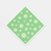 Green Daisy Paper Napkins Servet (Hoek)