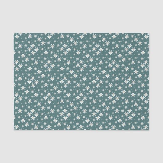 Green Daisy Patterned gift Tissuepapier (Voorkant)
