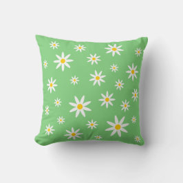 Green Daisy Pillow Kussen