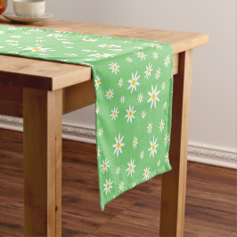 Green Daisy Table Runner Korte Tafelloper