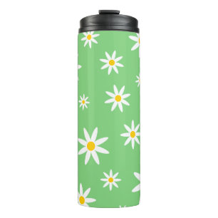 Green Daisy Thermal Tumbler Thermosbeker