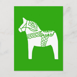 Green Dala Horse Briefkaart