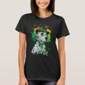 Green Dalmatian shamrock on St Patricks Day Dalmat T-shirt (Voorkant)