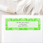 Green Damask  Adresetiketten Etiket (Insitu)