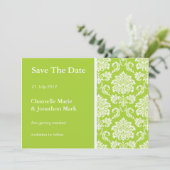 Green Damask bewaart de Kaart van de Datum (Staand voorkant)