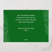 Green Damask Folie Holiday Card Feestdagenkaart (Achterkant)